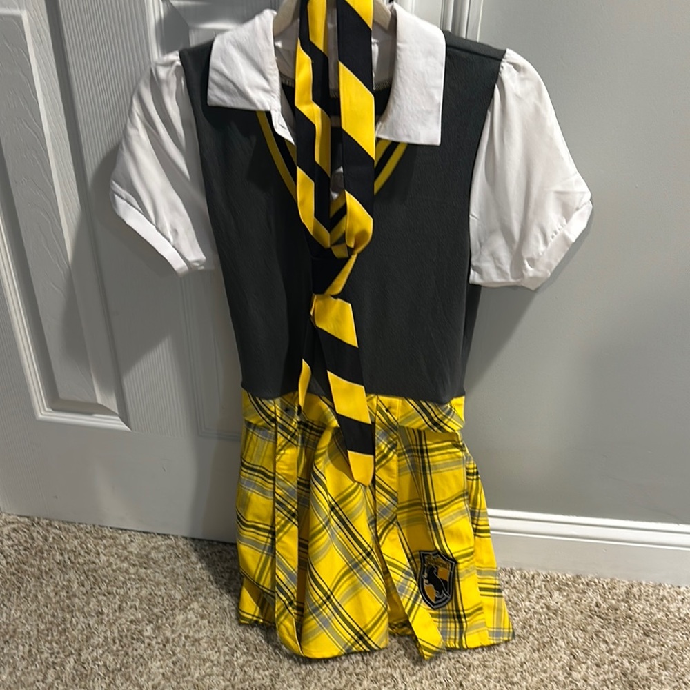 Yellow Plaid School Uniform Costume